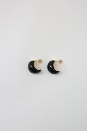 orbis dip earring / gold|black