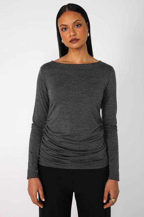 converge top / charcoal marle