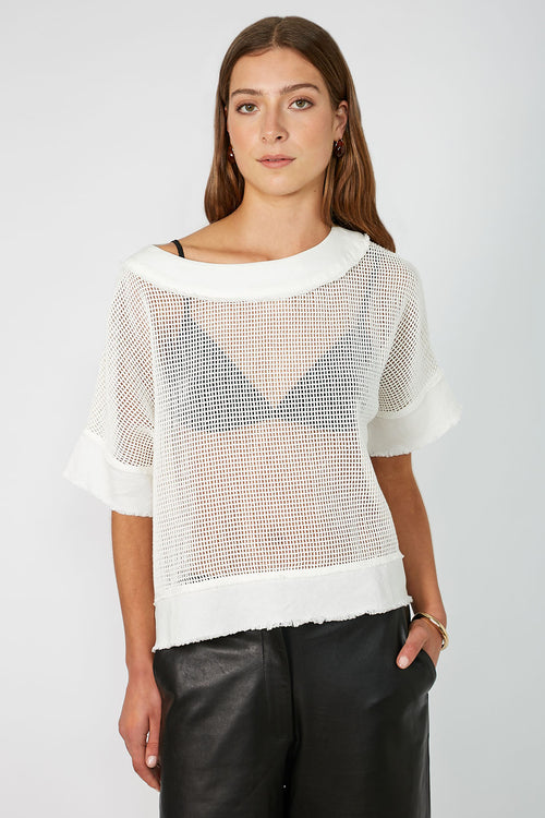 chord mesh top / white