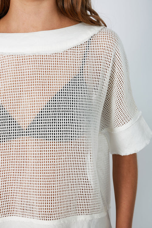chord mesh top / white
