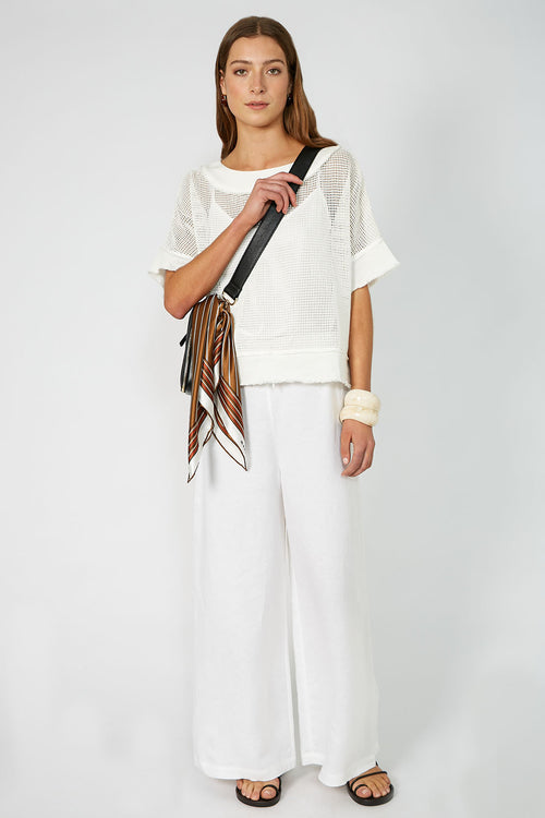 chord mesh top / white