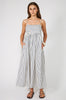 lyrical dress / ivory|navy stripe