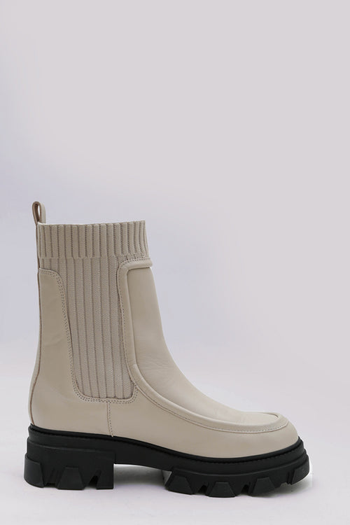 major loafer boot / bone neutral|black
