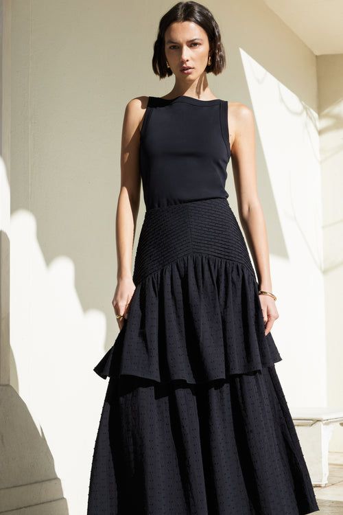 bevel skirt / black
