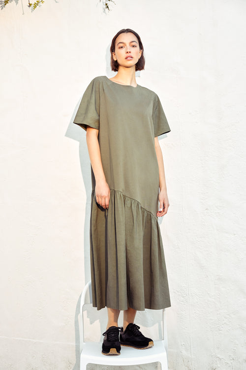 taken dress / dark olive green