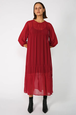 section dress / cranberry
