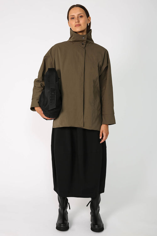 brace jacket / dark olive green
