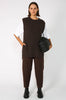 tabard crew vest / chocolate marle