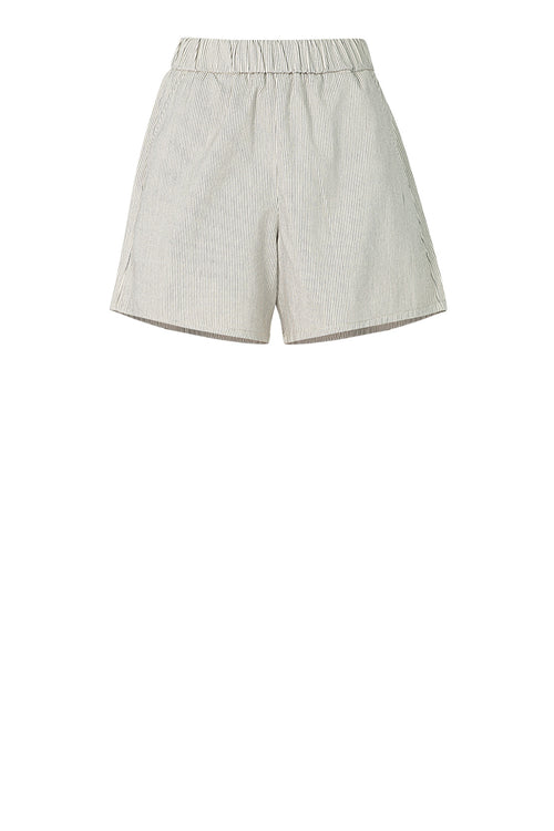 actually denim short / ecru|black pinstripe