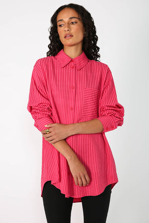adapt shirt / pink stripe