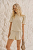 adhere button top / cream
