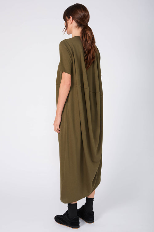 aire midi dress / olive green