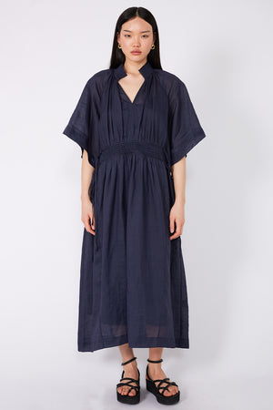 anchored midi dress / deep navy
