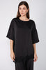 angled lace top / black