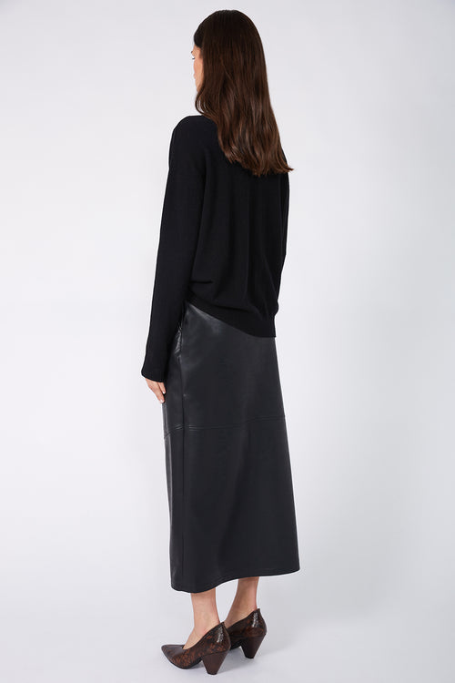 arrow wrap skirt / black