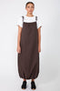 ash pinnie dress / chocolate brown