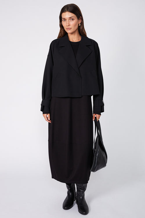 aslant jacket / black