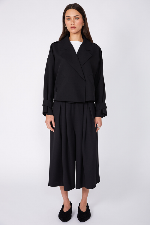 aslant jacket / black