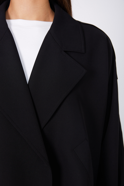 aslant jacket / black