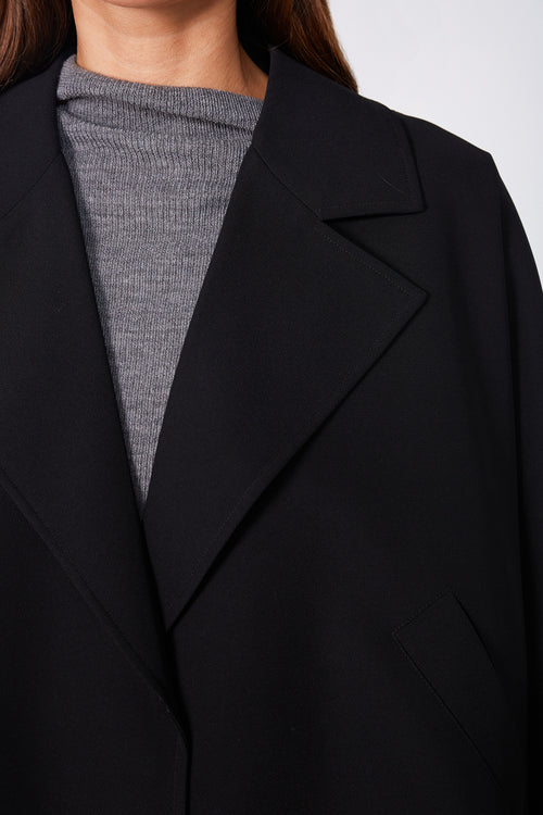 aslant jacket / black