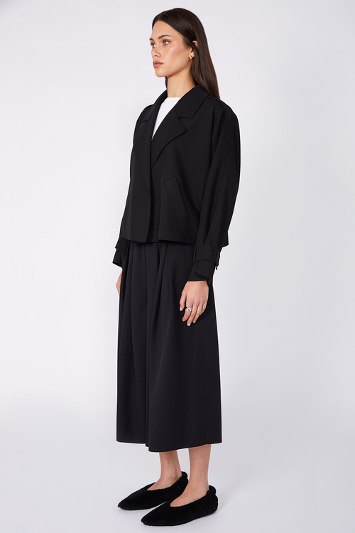 aslant jacket / black