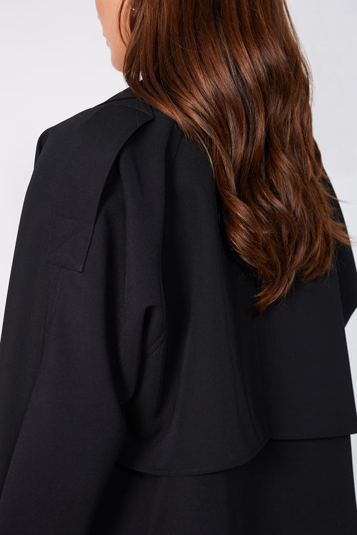 aslant jacket / black