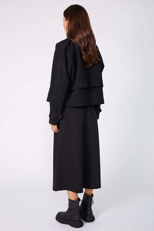 aslant jacket / black