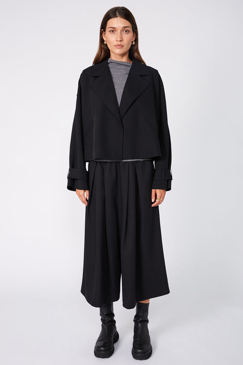 aslant jacket / black