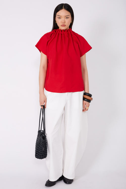 avid short sleeve top / red