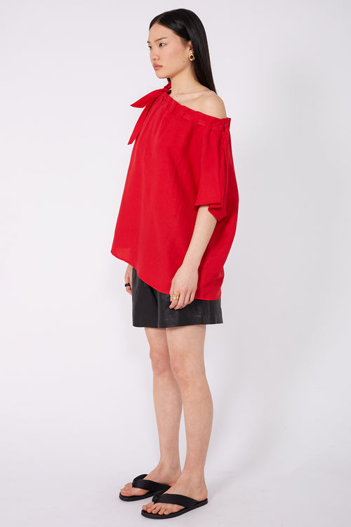 avid short sleeve top / red