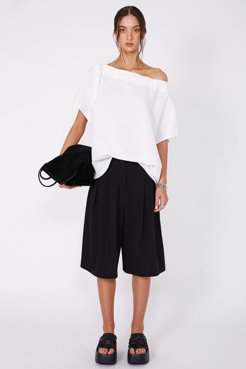 avid short sleeve top / white