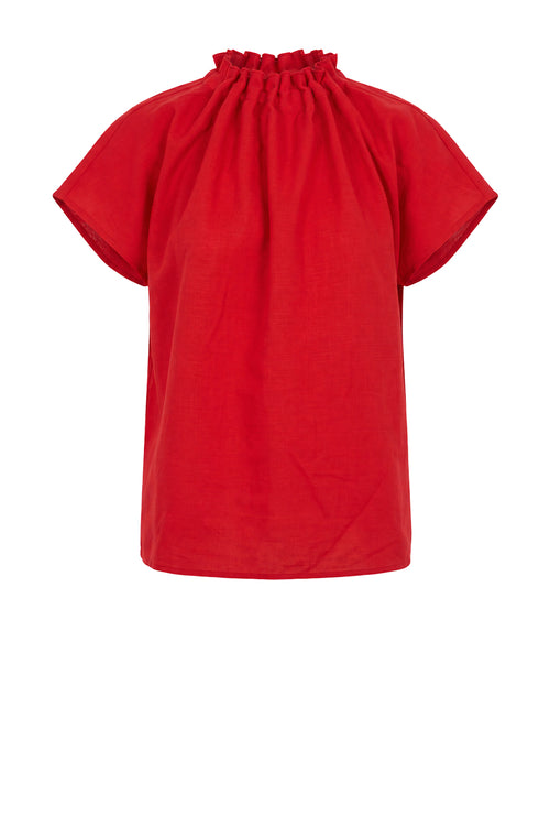 avid short sleeve top / red
