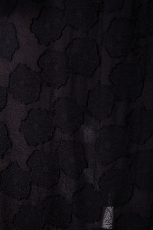 avid tee midi dress / black flocked lace