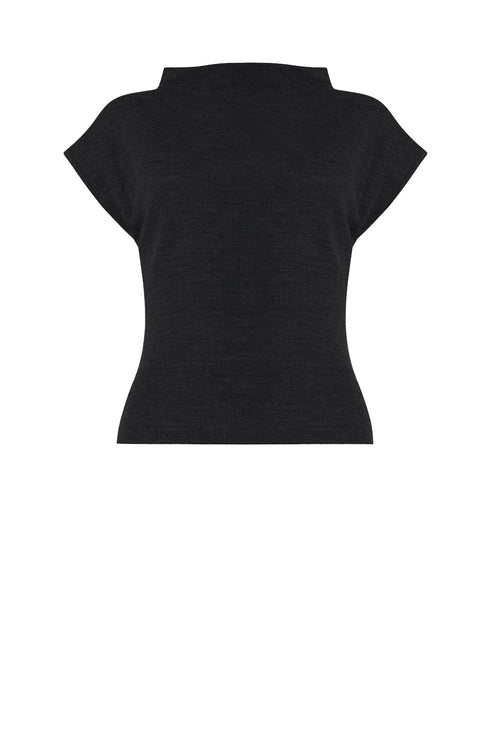 avoid vest sweater / black