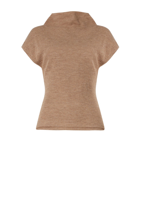 avoid vest sweater / camel marle