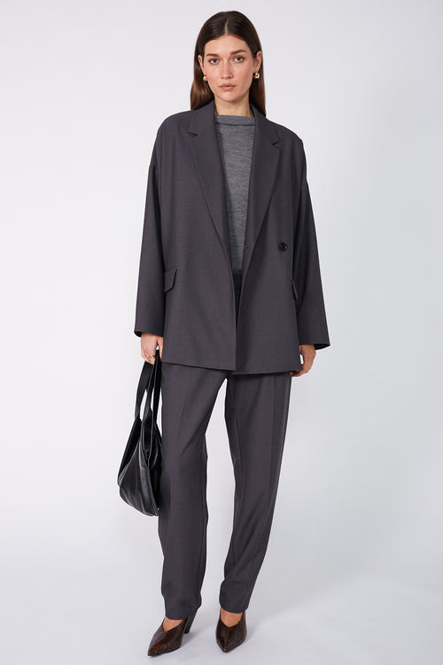 avoid vest sweater / grey marle