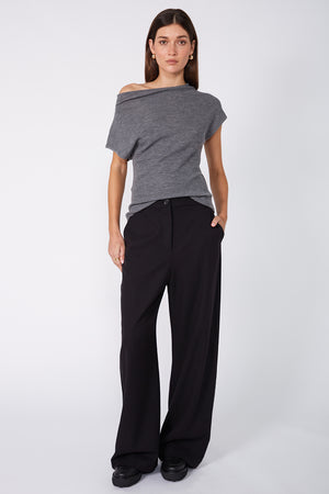 avoid vest sweater / grey marle