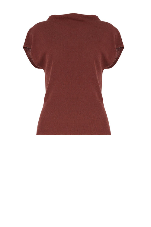 avoid vest sweater / terracotta