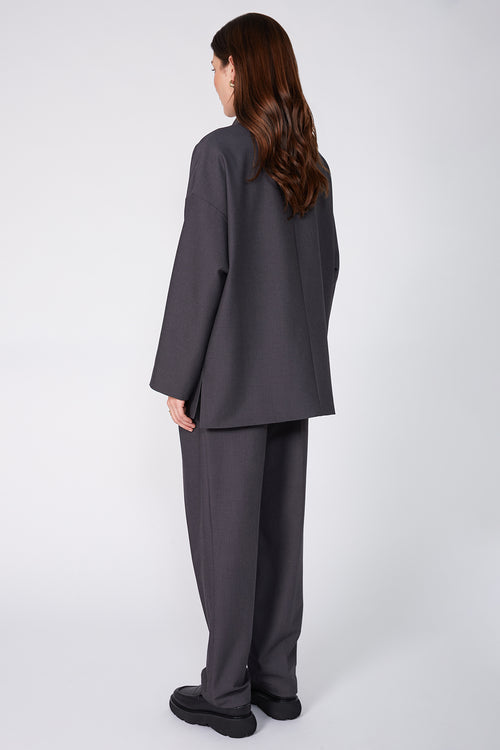 balanced blazer / charcoal marle
