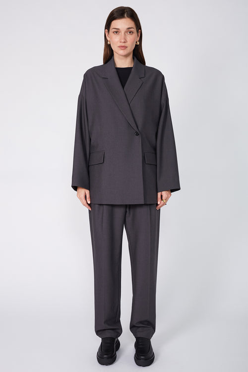balanced blazer / charcoal marle