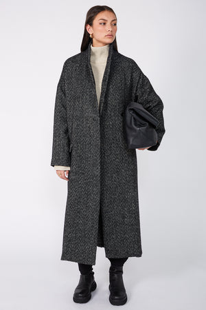 balanced coat / black|natural