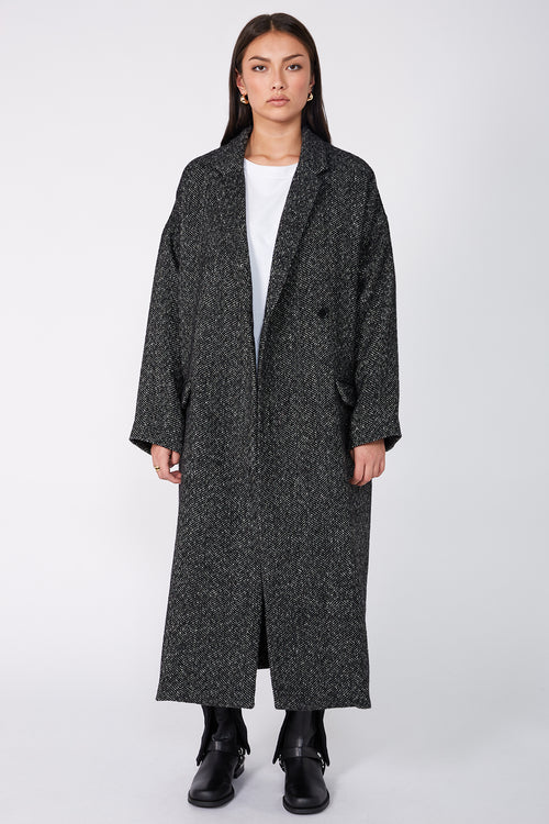 balanced coat / black|natural