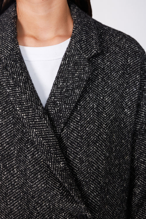 balanced coat / black|natural