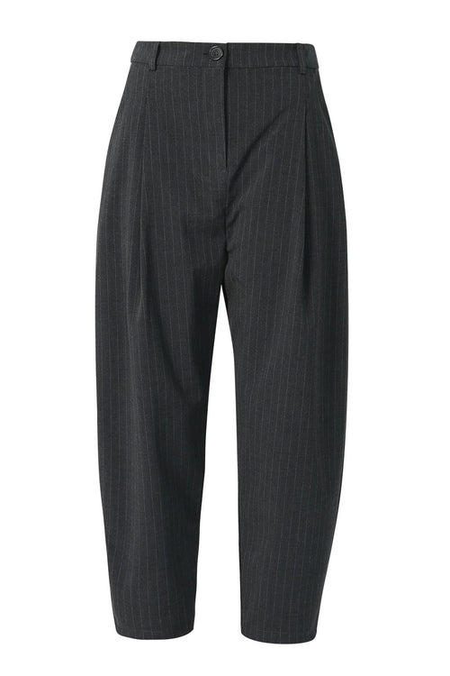 barrel pant / charcoal|white pinstripe