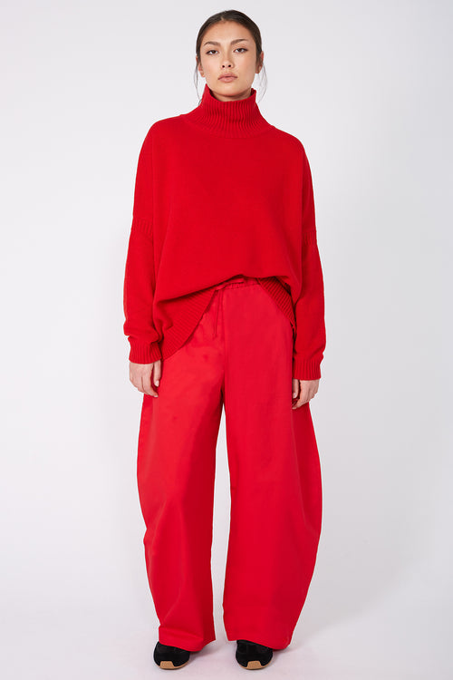 batched sweater / red