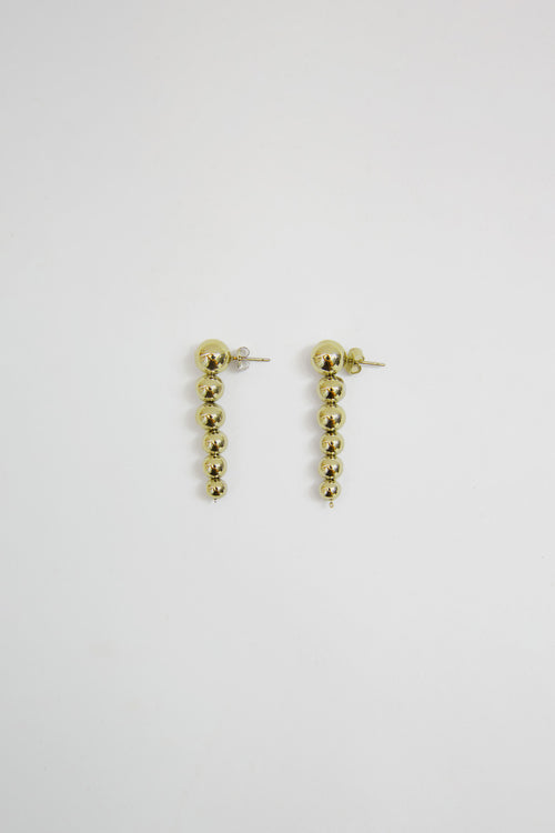 beaded earring / gold