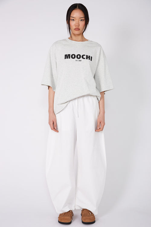 bold fronted tee / white marle