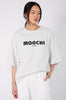bold fronted tee / white marle