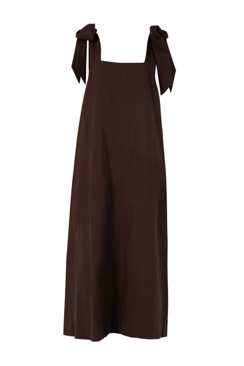 bowie midi dress / chocolate brown