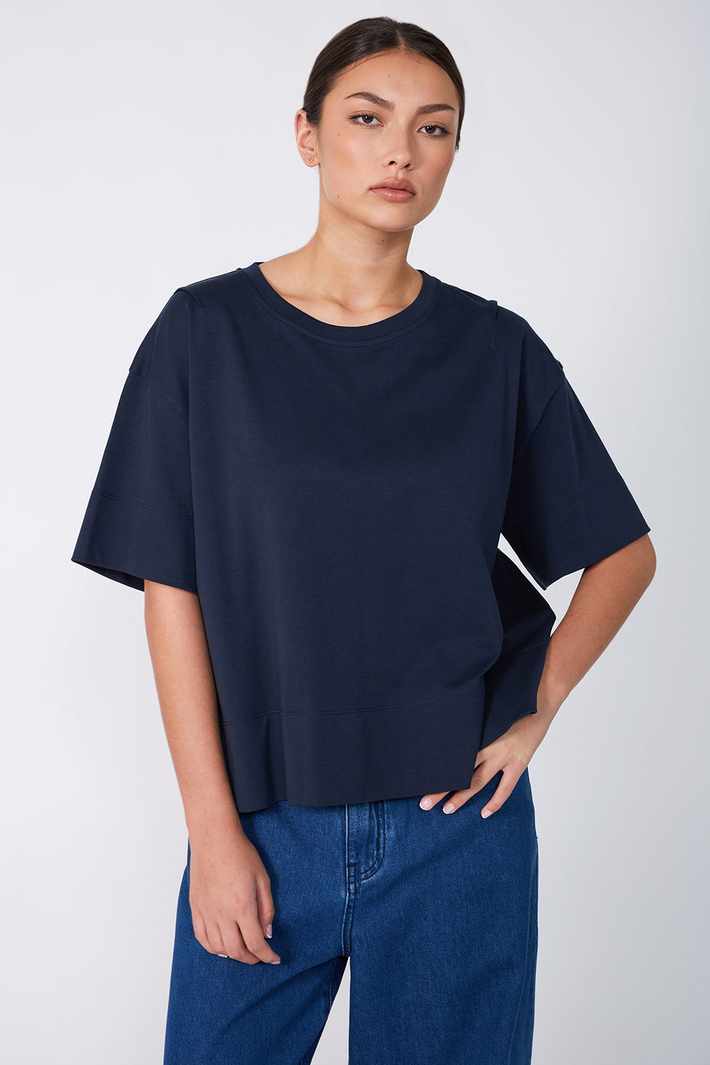 boxed tee / navy | m o o c h i